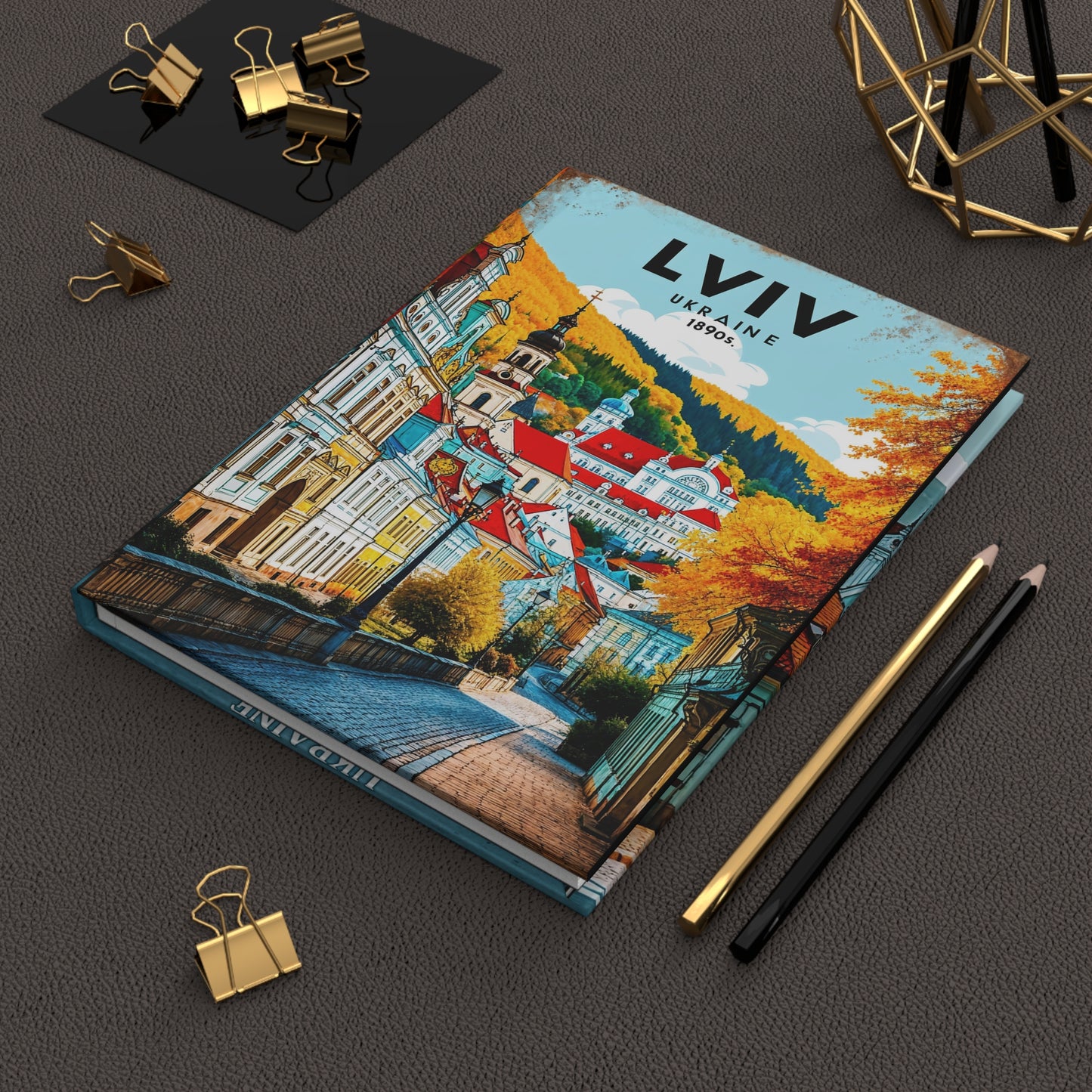 Lviv Ukraine Hardcover Journal, Note-Taking Notebook, Travel Diary, Writing Journal, Sketchbook, Traveler's Gift